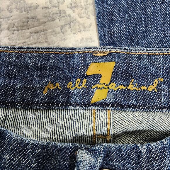 7 For All Mankind Crop A Pocket Denim Jeans Size 29 - Picture 2 of 5